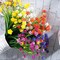 Artificial Flowers Outdoor UV Resistant Fake Plants Indoor Outside 10 Bundles (Yellow)